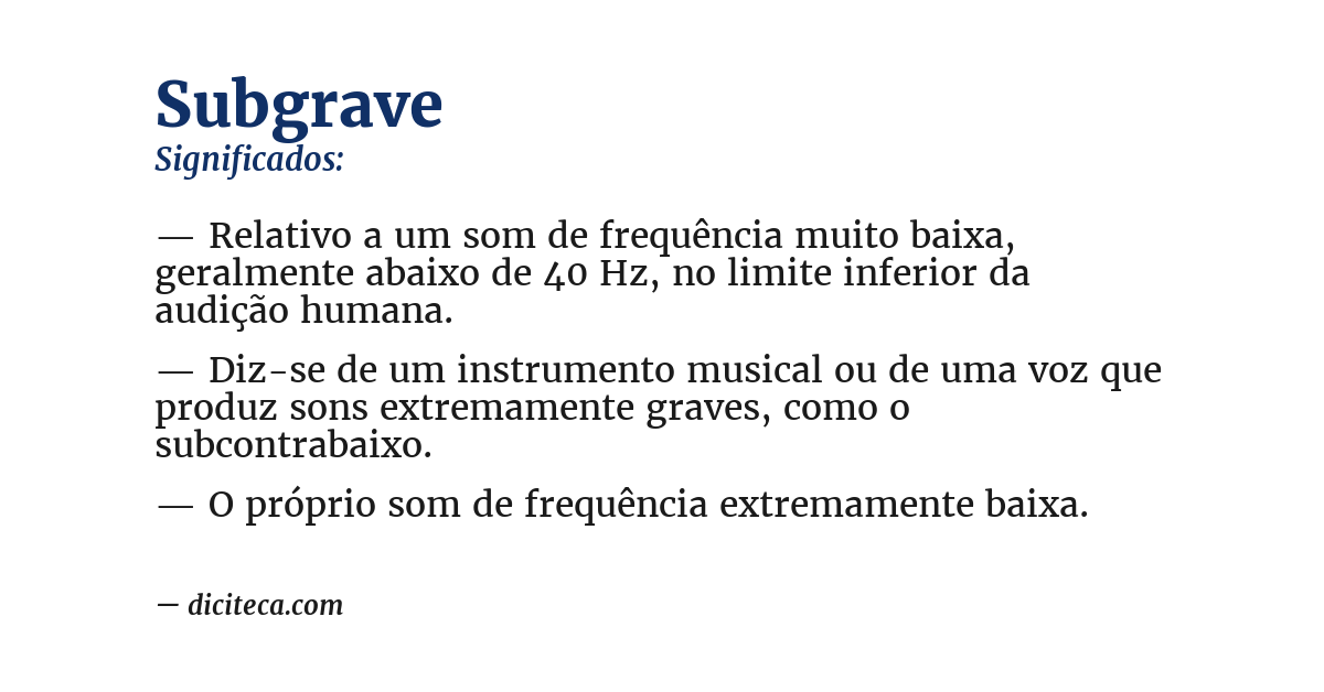 Significado de subgrave