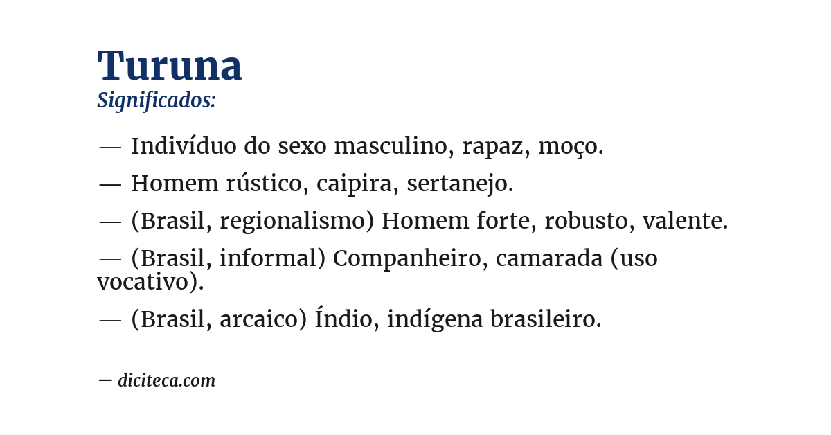 Significado de turuna