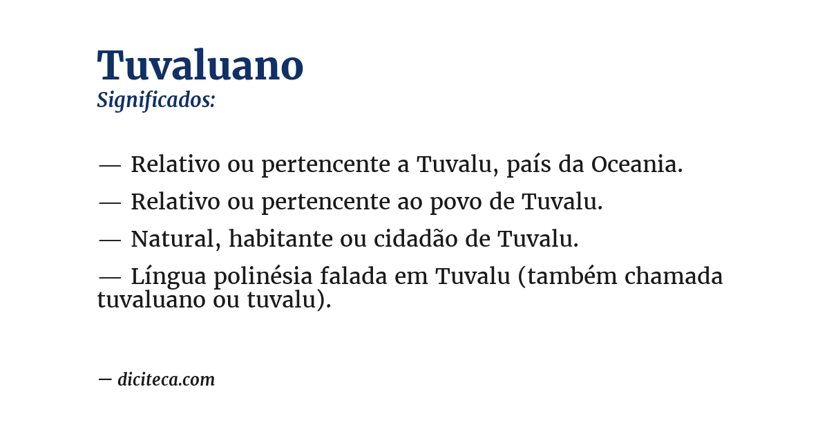Significado de tuvaluano