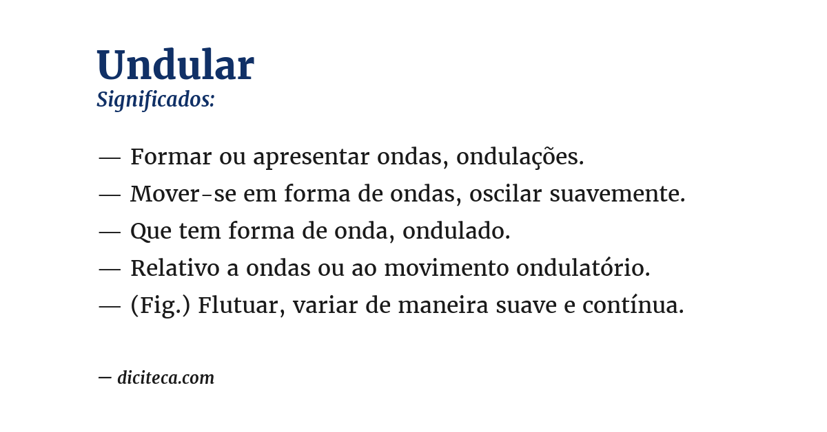 Significado de undular