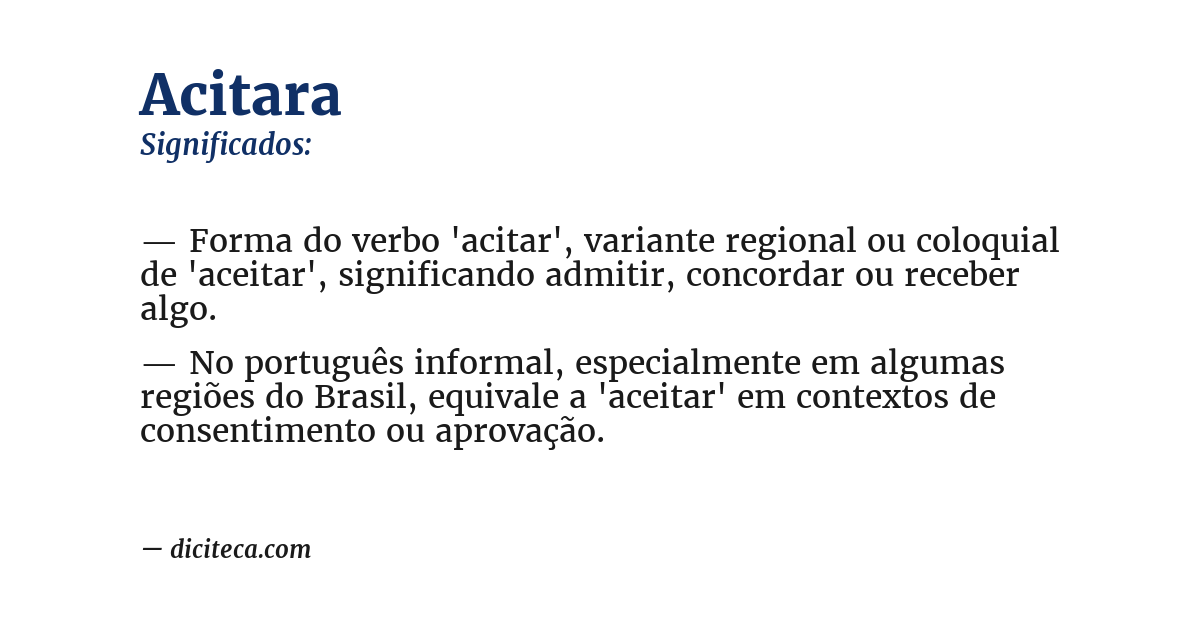Significado de acitara