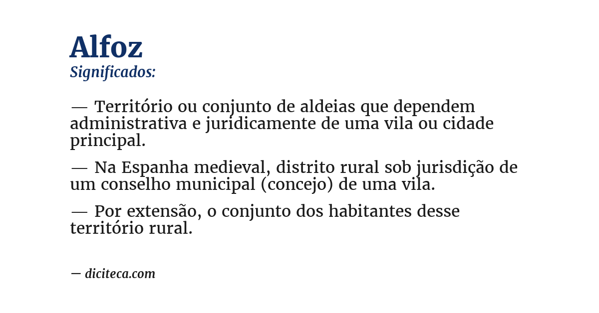 Significado de alfoz