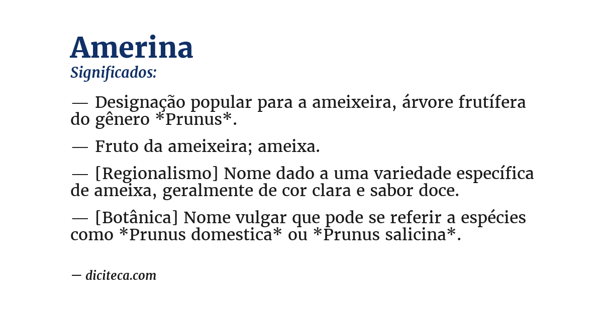 Significado de amerina