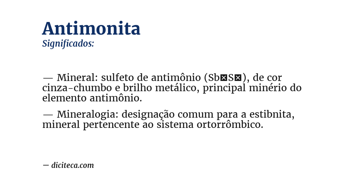 Significado de antimonita