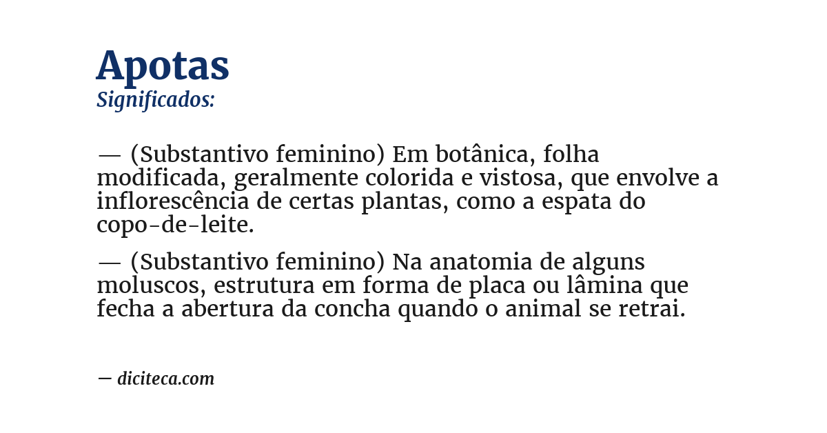 Significado de apotas