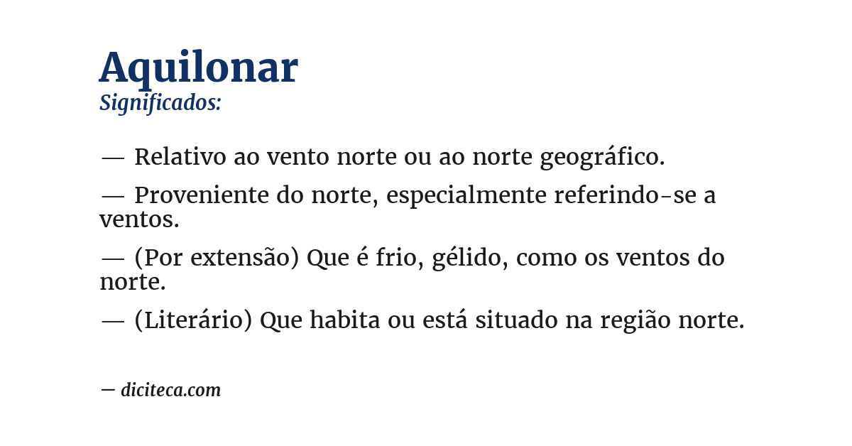 Significado de aquilonar