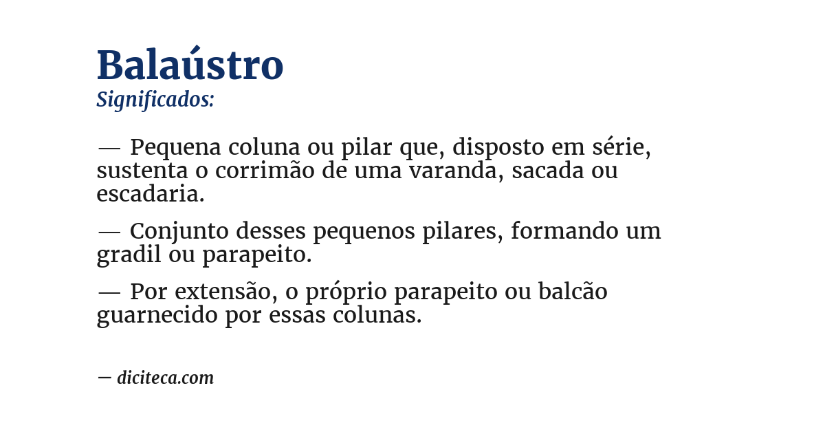 Significado de balaústro
