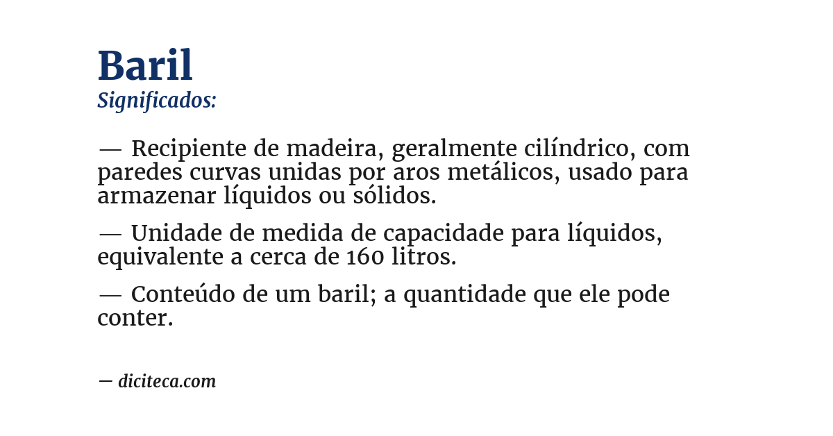 Significado de baril