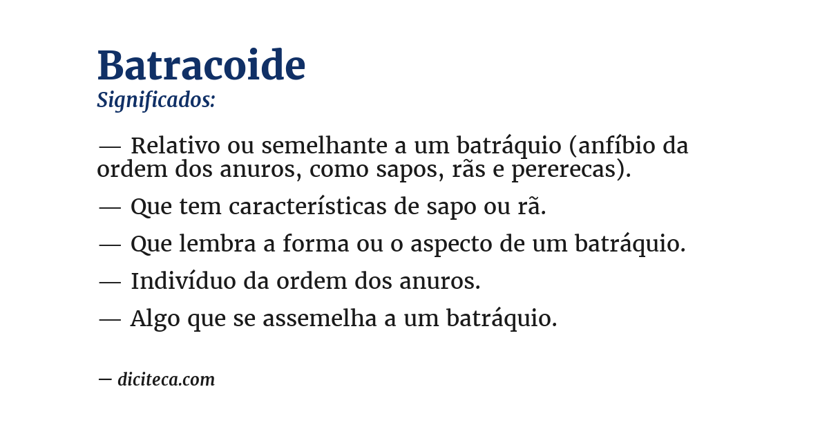 Significado de batracoide
