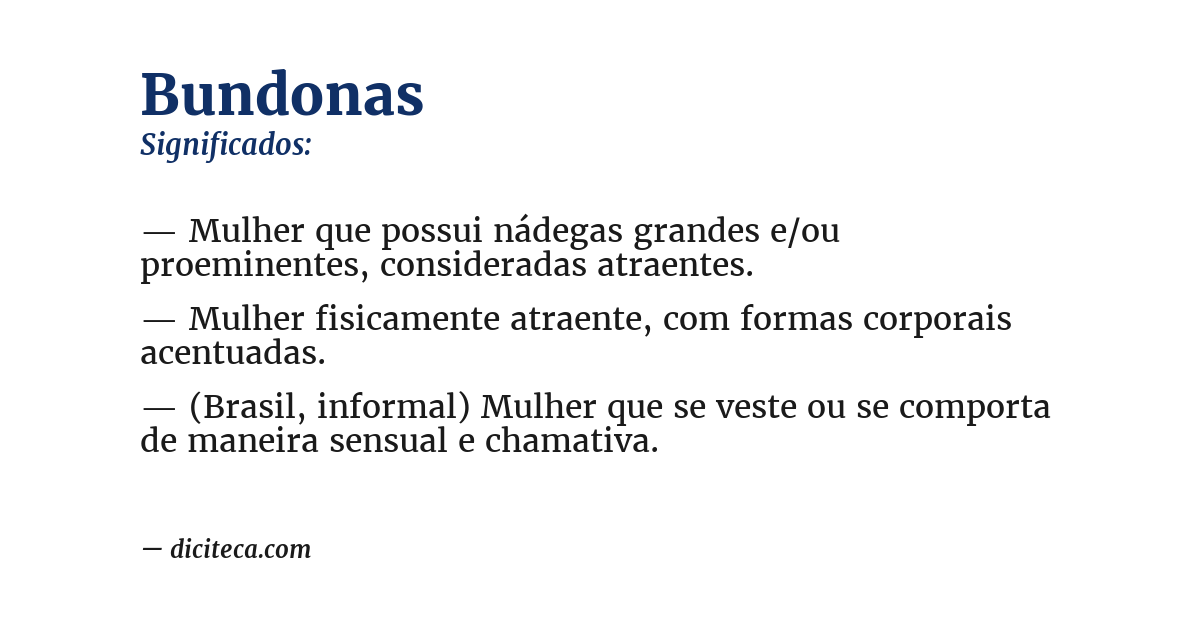 Significado de bundonas