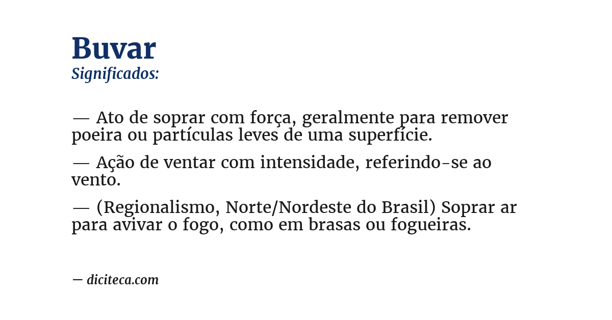 Significado de buvar