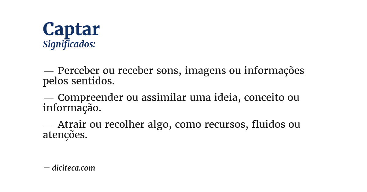 Significado de captar
