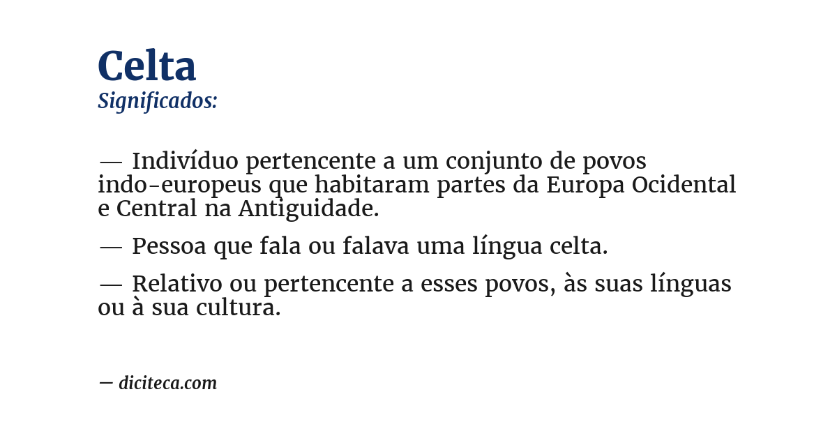 Significado de celta