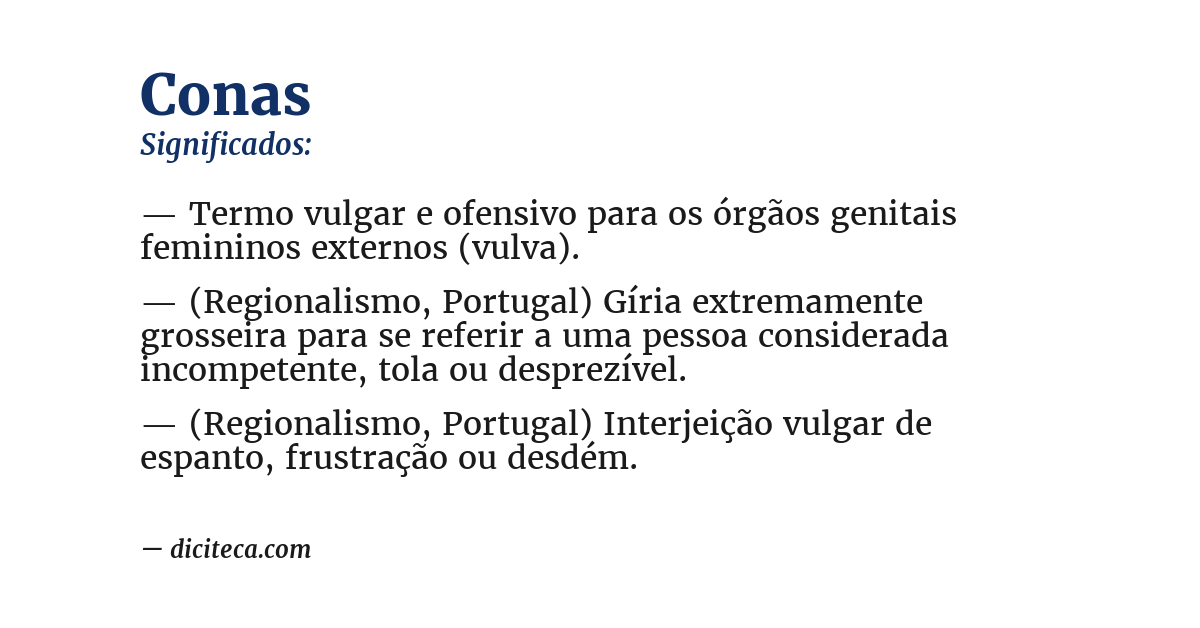 Significado de conas
