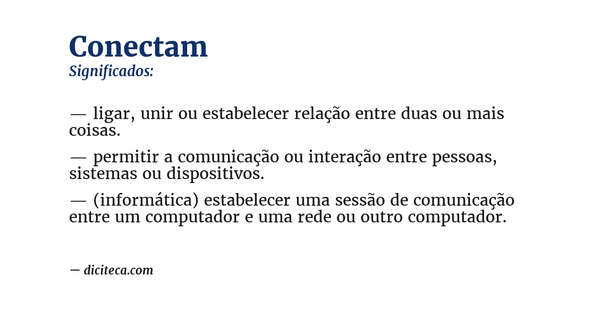 Significado de conectam