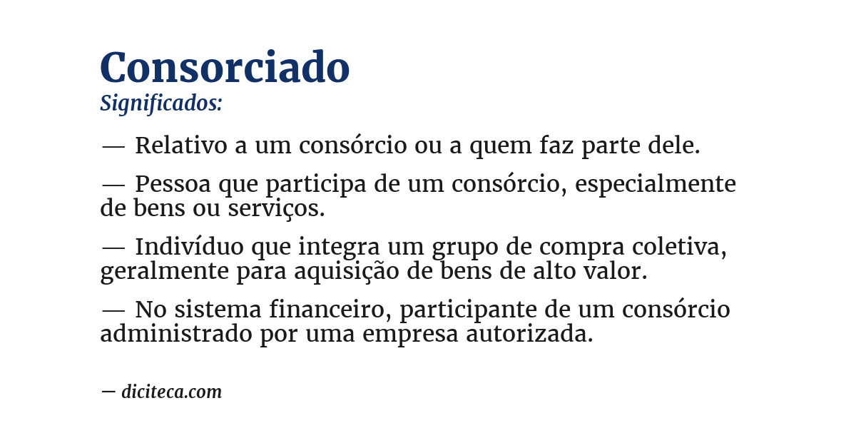 Significado de consorciado