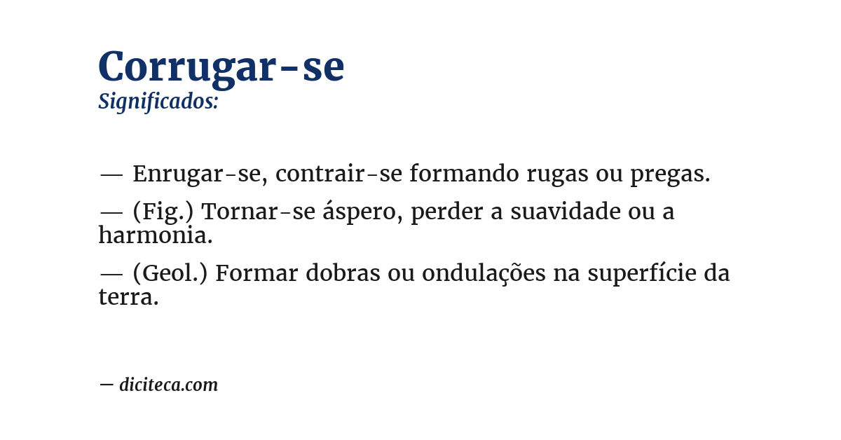 Significado de corrugar-se