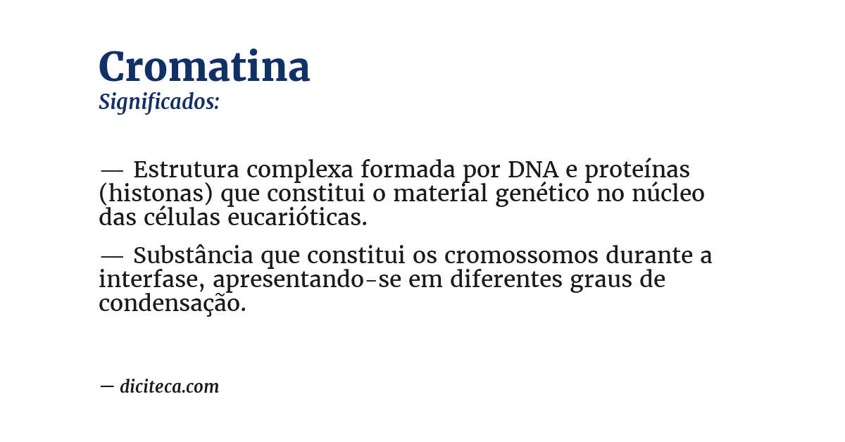 Significado de cromatina