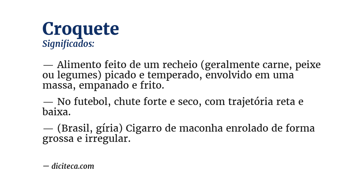 Significado de croquete