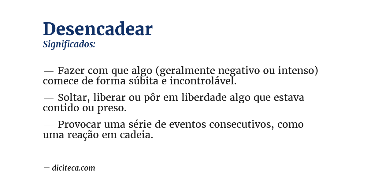 Significado de desencadear