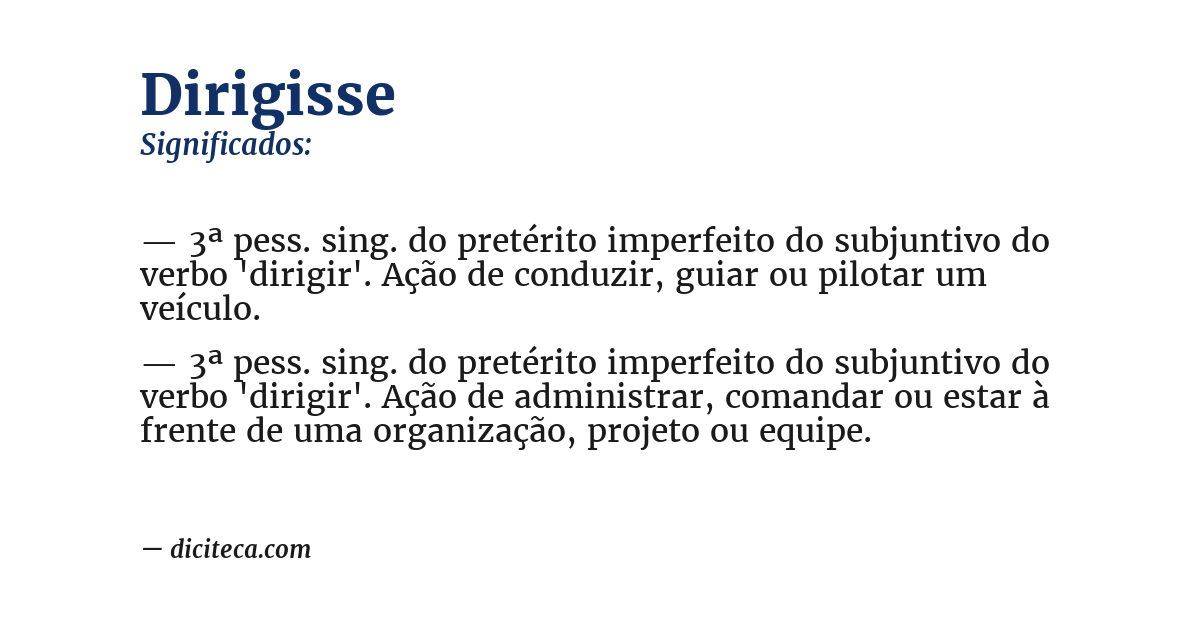 Significado de dirigisse