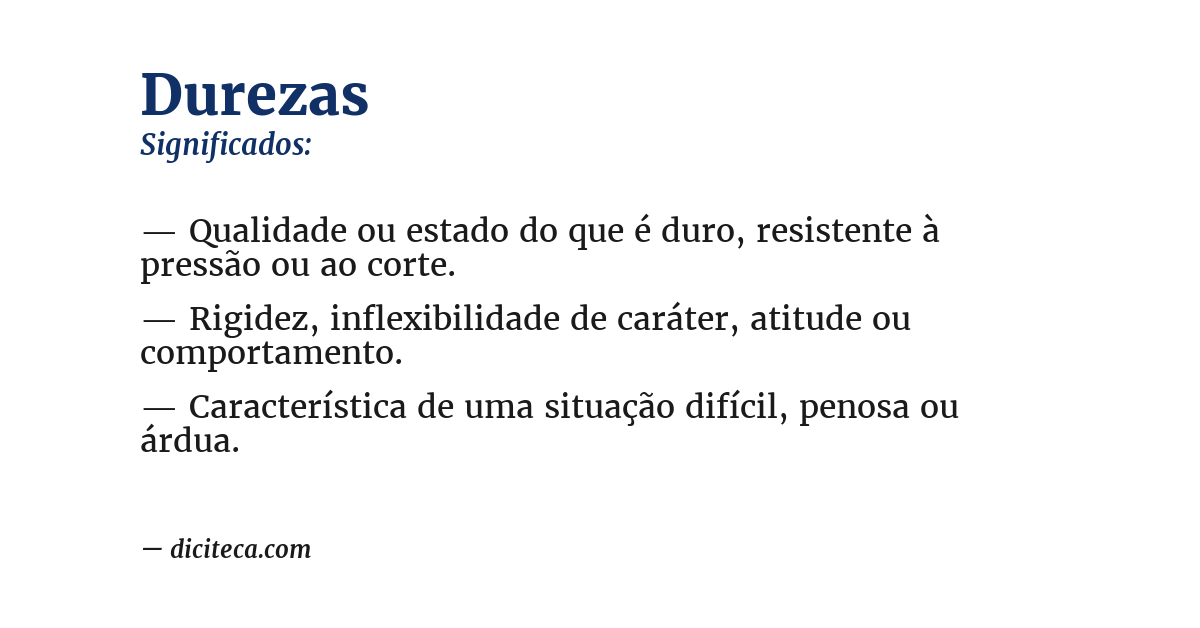 Significado de durezas