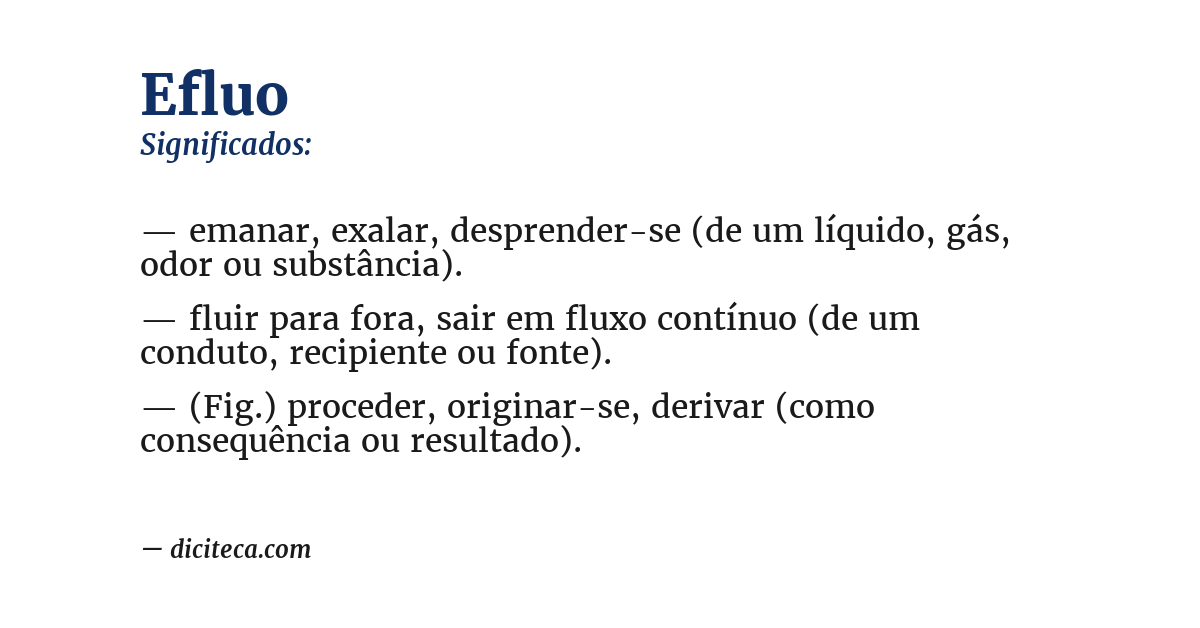 Significado de efluo