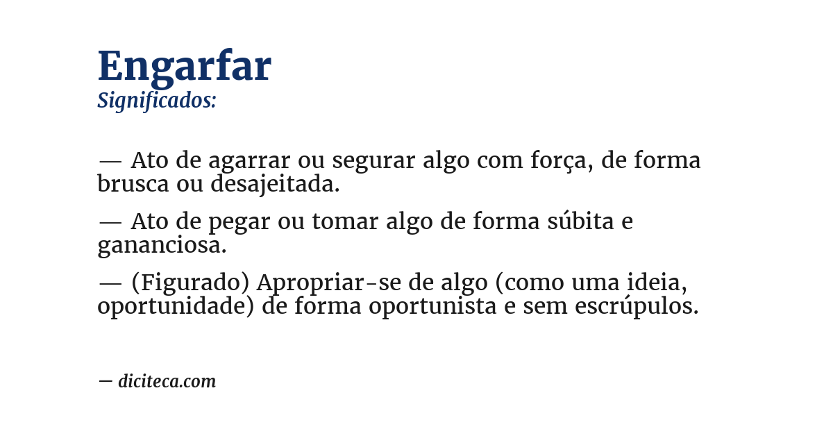 Significado de engarfar