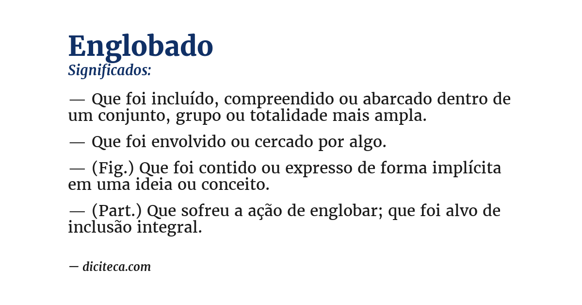 Significado de englobado