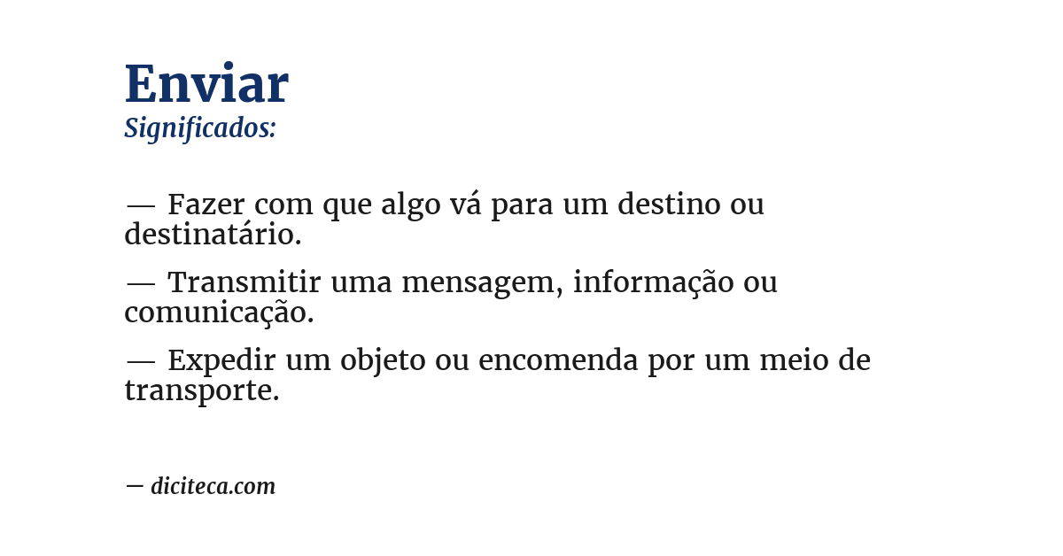 Significado de enviar