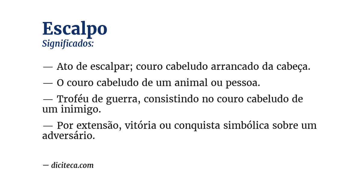 Significado de escalpo