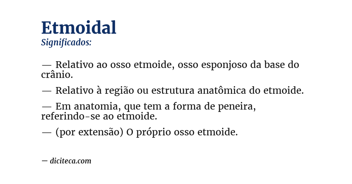 Significado de etmoidal