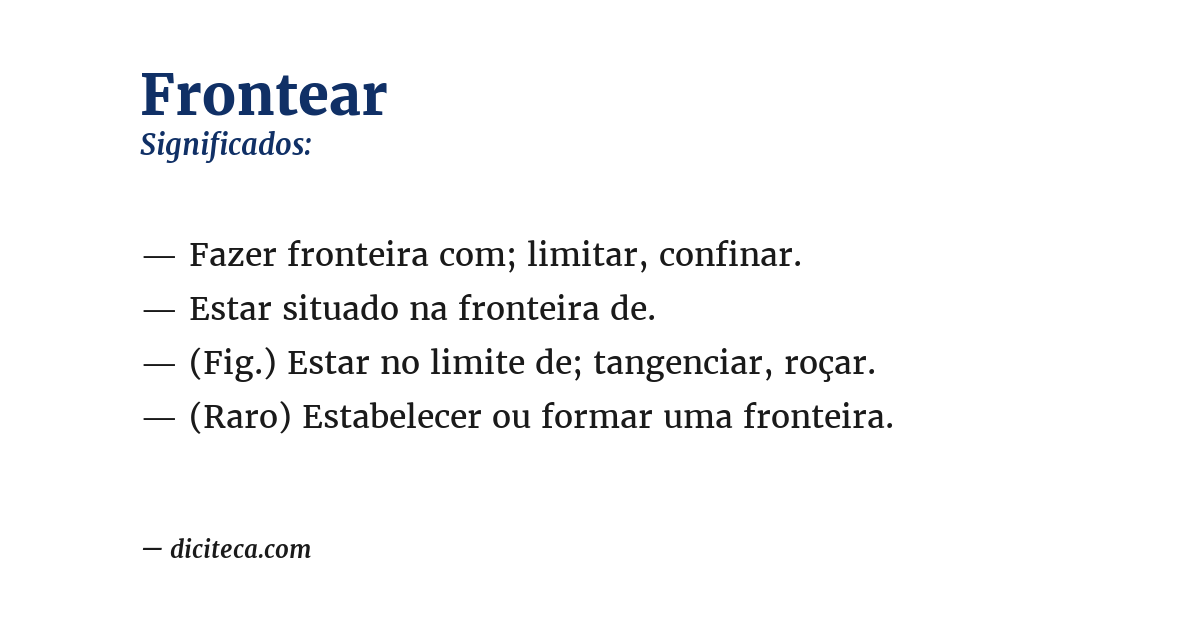 Significado de frontear