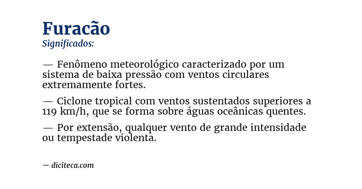 Significado de furacão