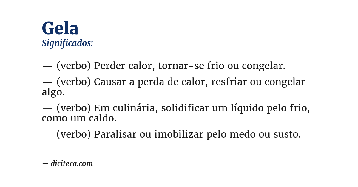 Significado de gela