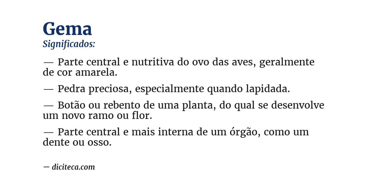Significado de gema