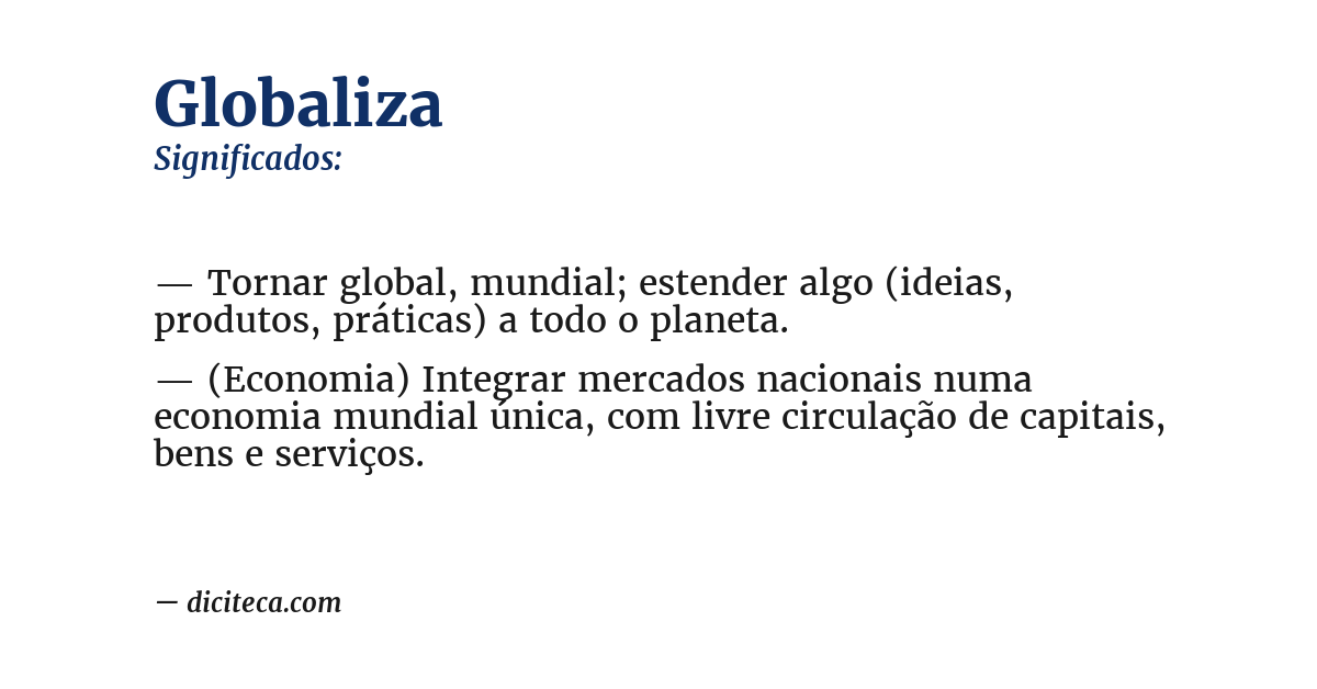 Significado de globaliza