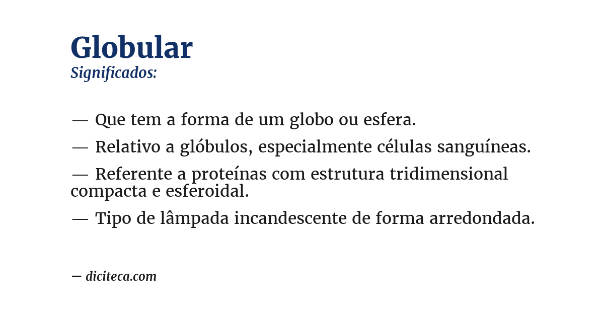 Significado de globular