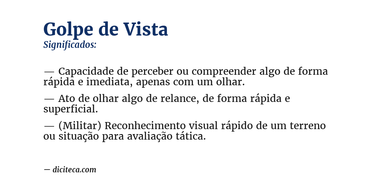 Significado de golpe de vista