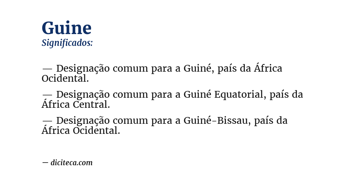 Significado de guine