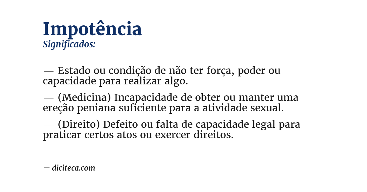 Significado de impotência