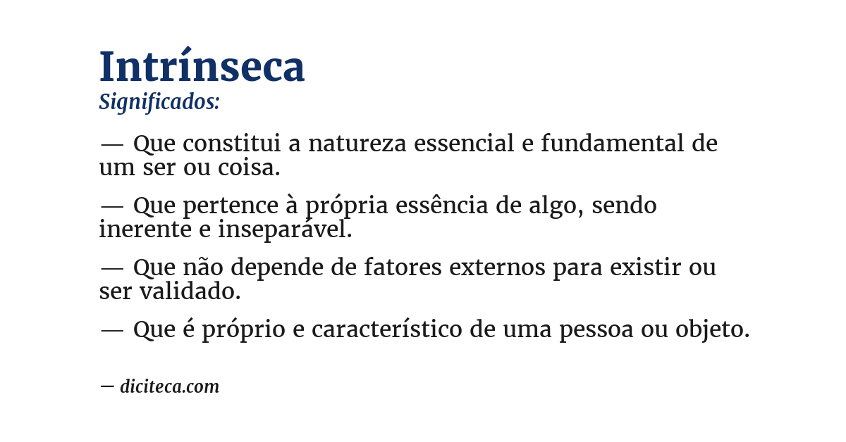 Significado de intrínseca