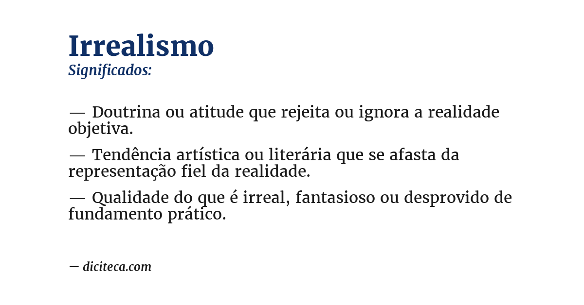 Significado de irrealismo