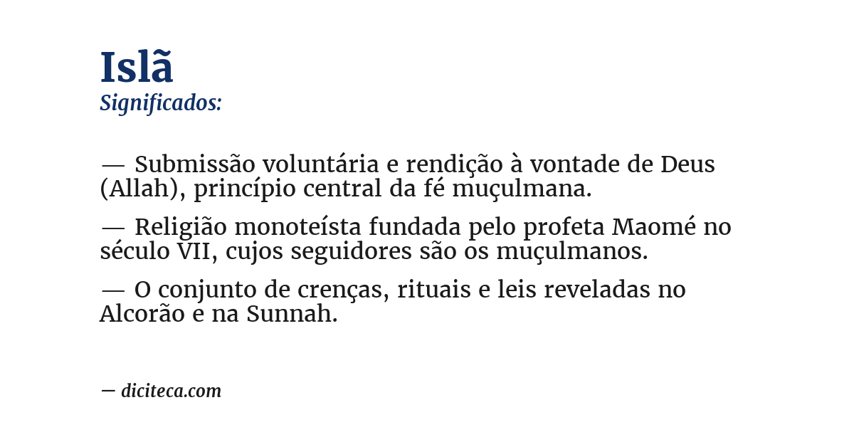 Significado de islã
