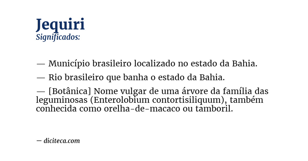 Significado de jequiri