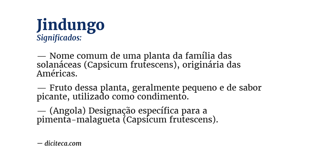 Significado de jindungo