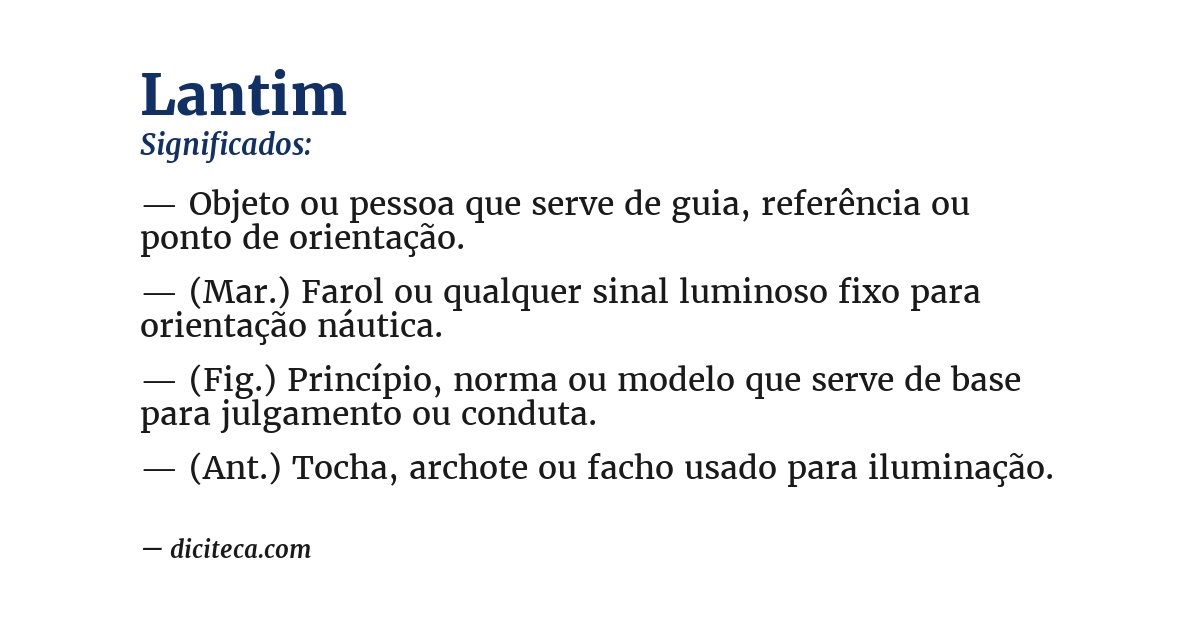 Significado de lantim