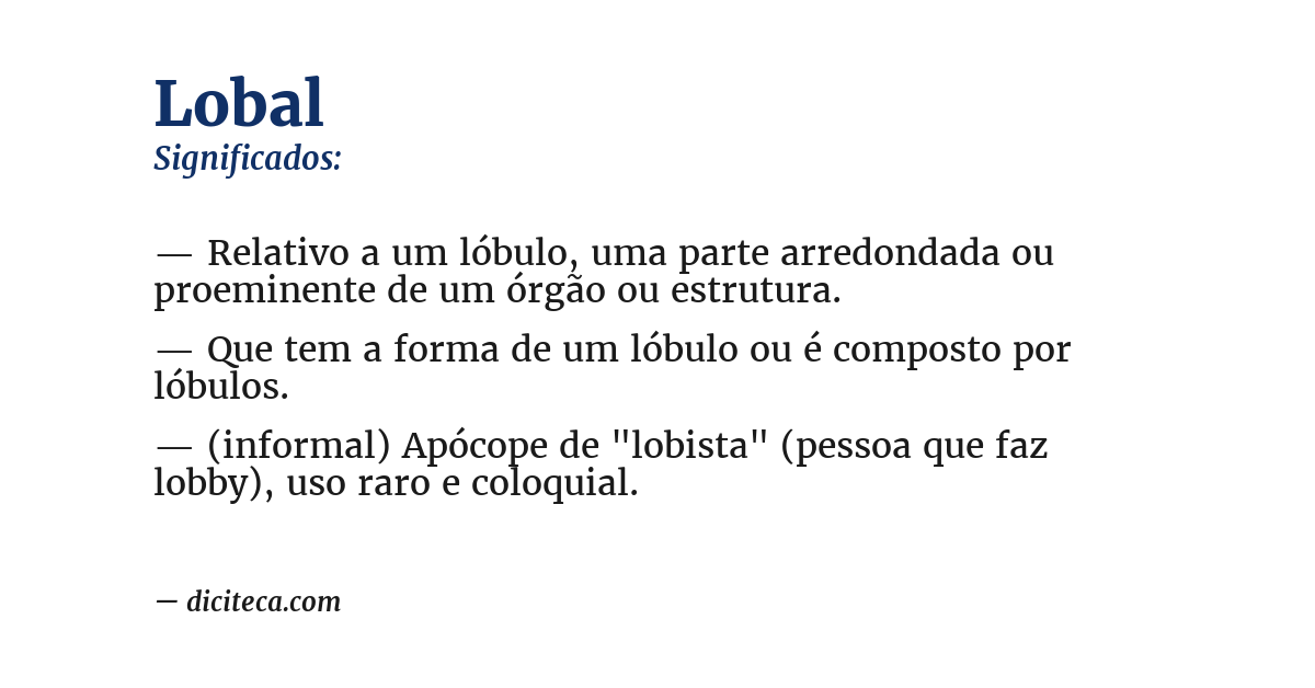 Significado de lobal