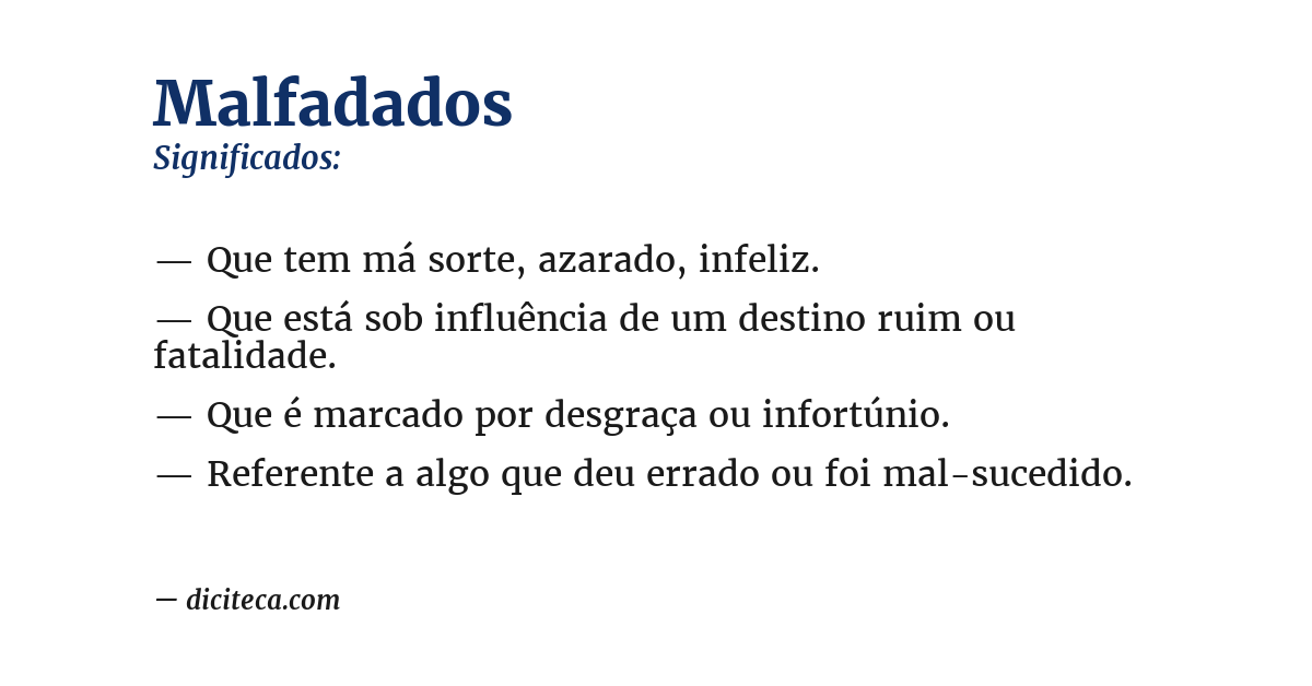 Significado de malfadados