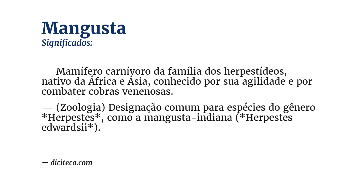 Significado de mangusta